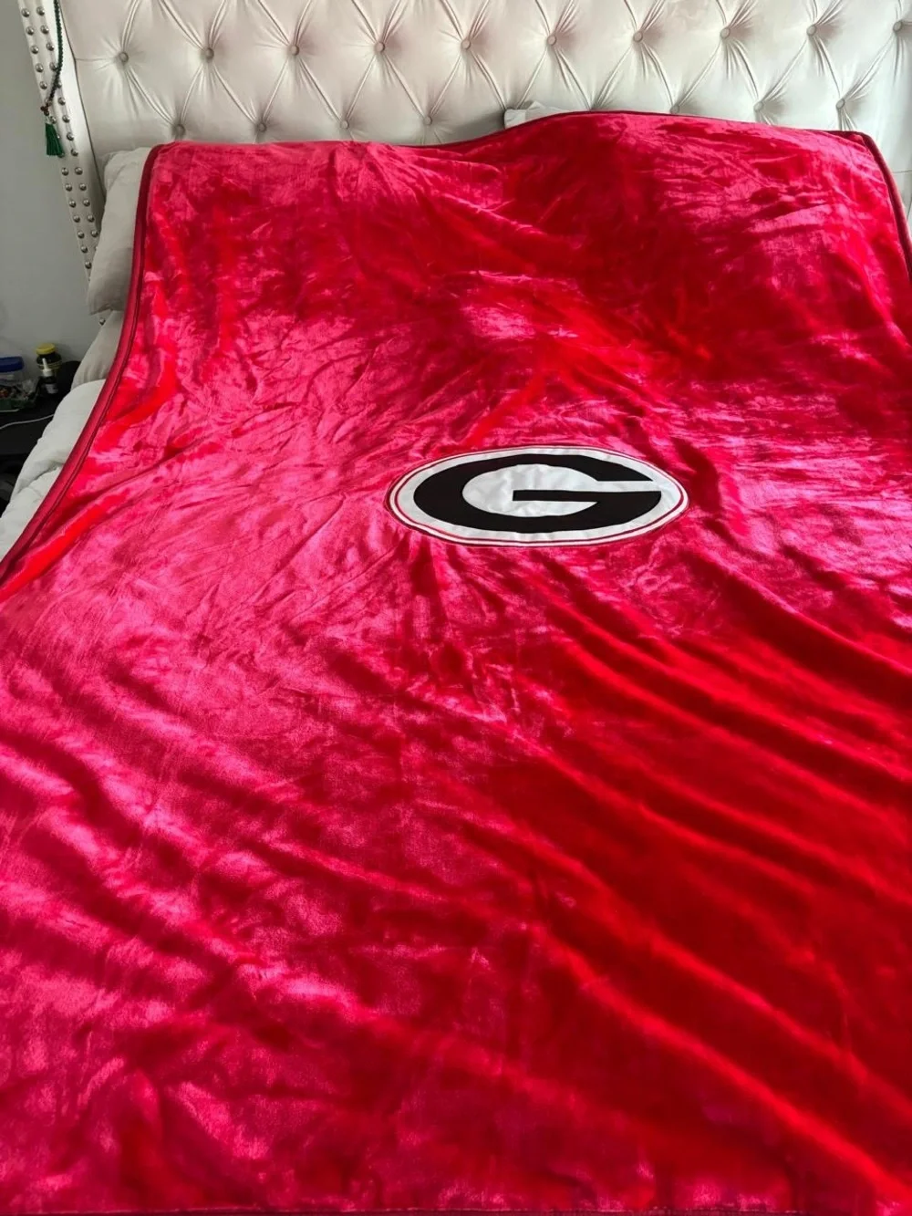 Georgia Bulldogs Oversized Plush Throw Blanket Red Large G Logo #T10